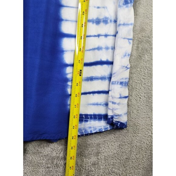 Gaby & Gracie Dress Womens Large Blue Tie Dye Sleeveless Summer Beachwear Maxi - Picture 5 of 9